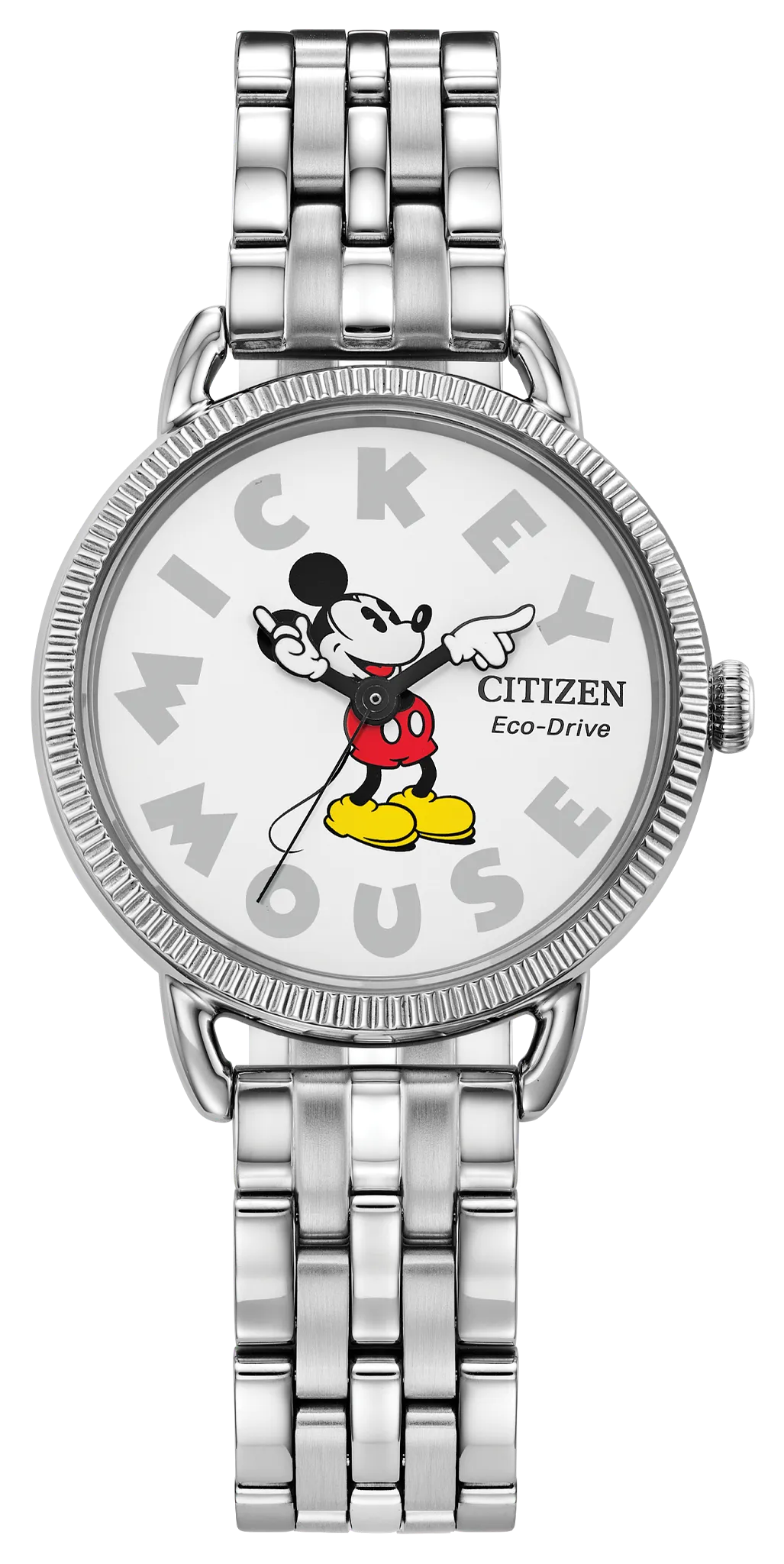 Mickey Mouse White Dial Stainless Steel Bracelet EM1051-53W | CITIZEN